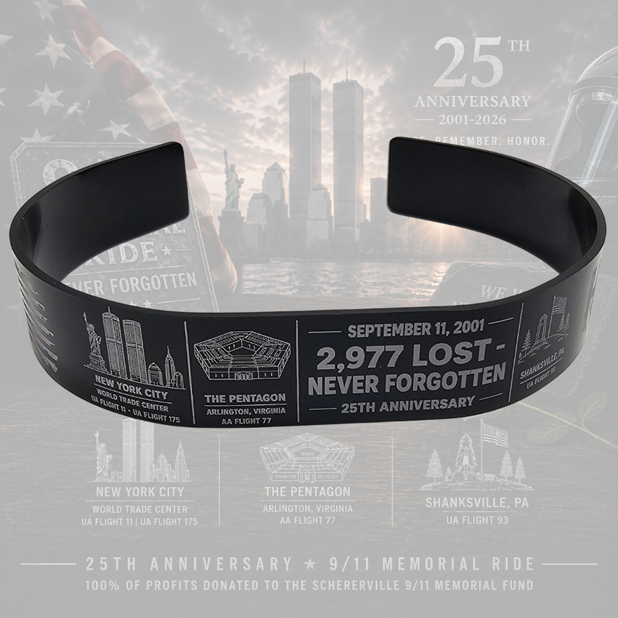 25th Anniversary 9/11 Memorial Ride Bracelet | 100% of Profits Donated