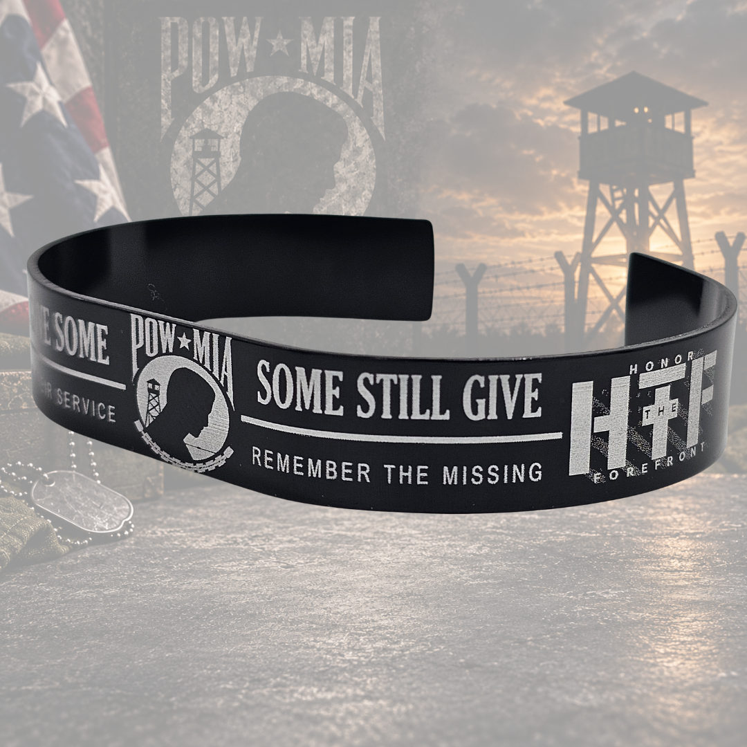 Remember the Missing – POW/MIA Engraved Aluminum Bracelet