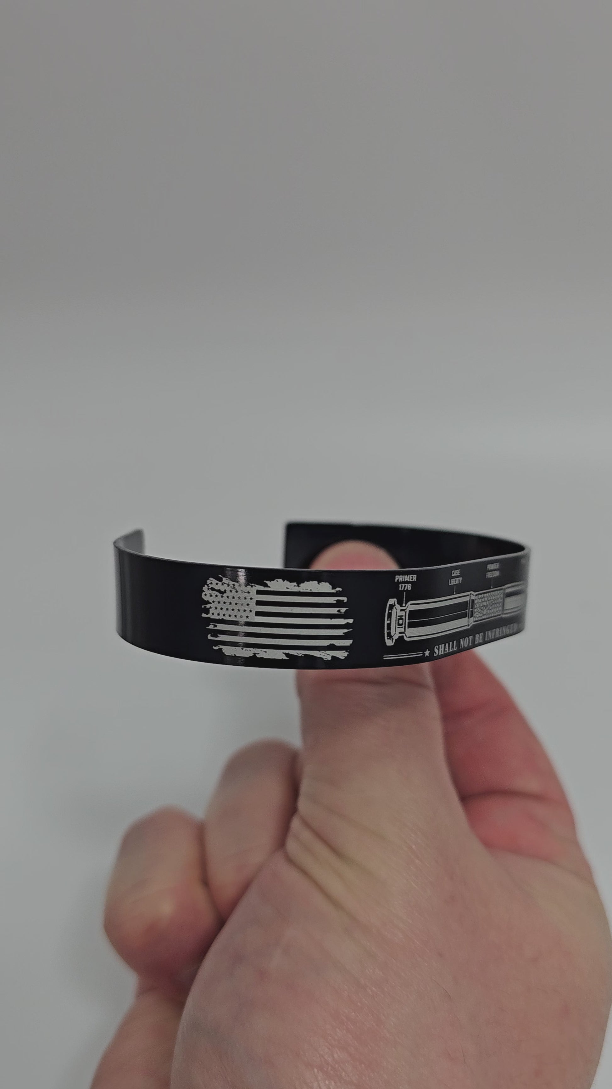 second amendment engraved bracelet showcase video