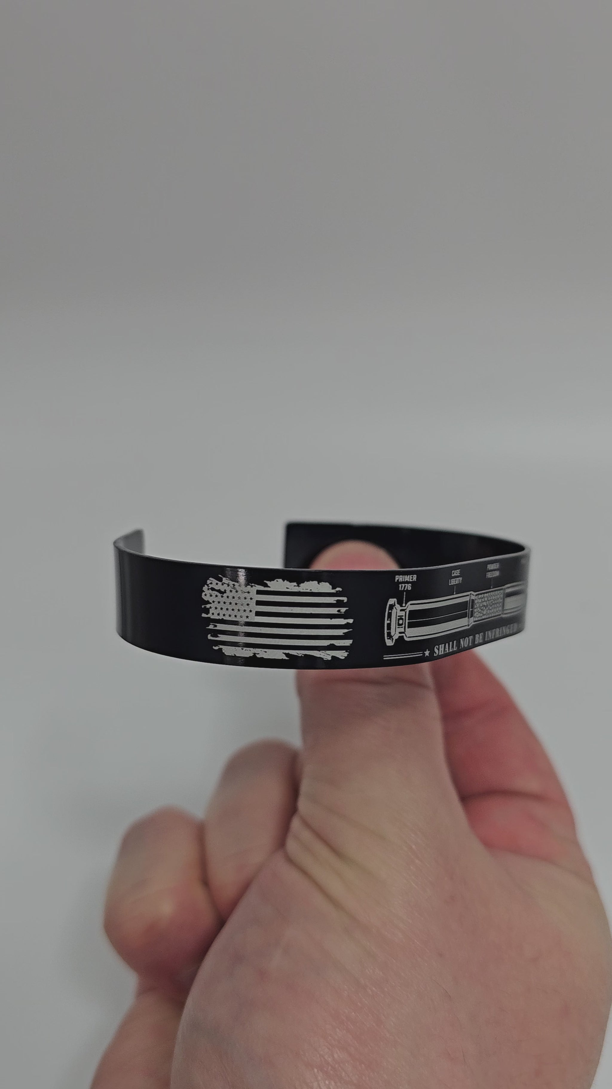 second amendment engraved bracelet showcase video