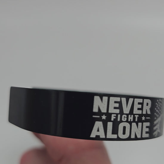 video of the never fight alone faith bracelet military inspired